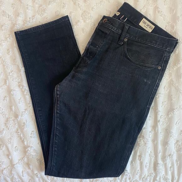 Todd Snyder Japanese Selvedge Denim Jeans Mens Size 34x32 Straight Leg Black - Picture 1 of 7